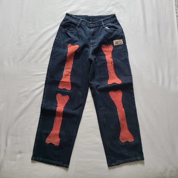 Alive Ghana Custom Upcycled Men's Skater Jeans, 30/27 - Picture 1 of 6